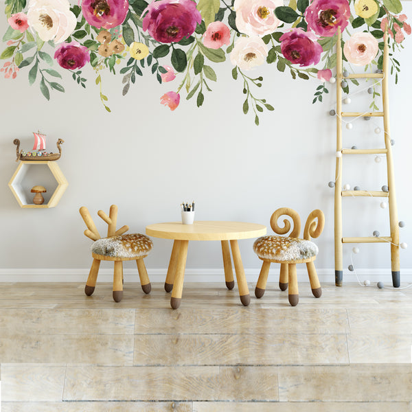 JESSICA'S FARMHOUSE Watercolor Flowers Wall Decal Mural