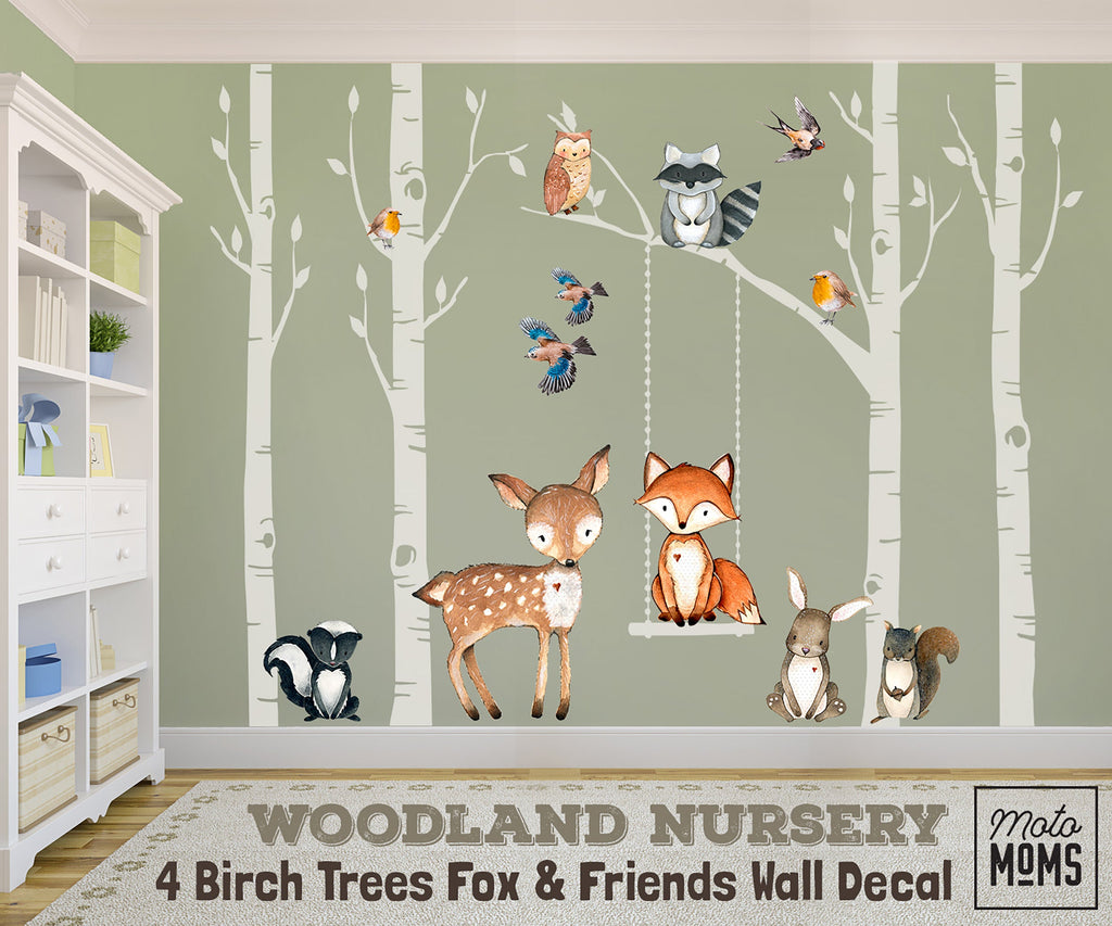 Nursery wall decals hot sale woodland