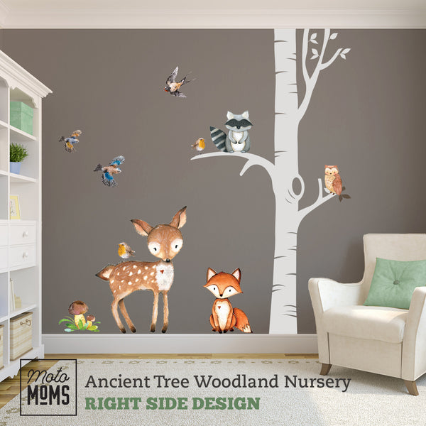 Woodland Nursery Wall Decor Ancient Tree Fox & Friends Wall Decal