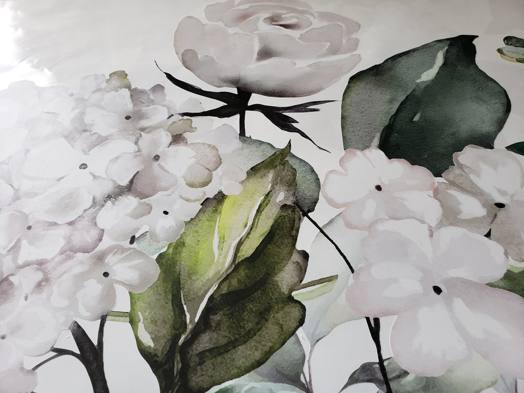 HAZEL Rose Garden Watercolor Floral Wall-to-Wall Decal – MotoMoms Decor