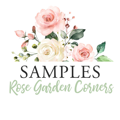 SAMPLES Rose Garden CORNERS Flowers Wall Mural Decal