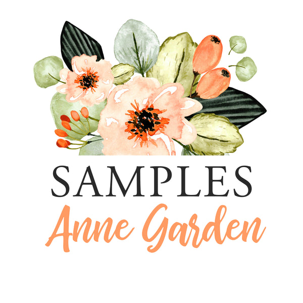 SAMPLE Anne Garden Collection Watercolor Flowers Wall Decals