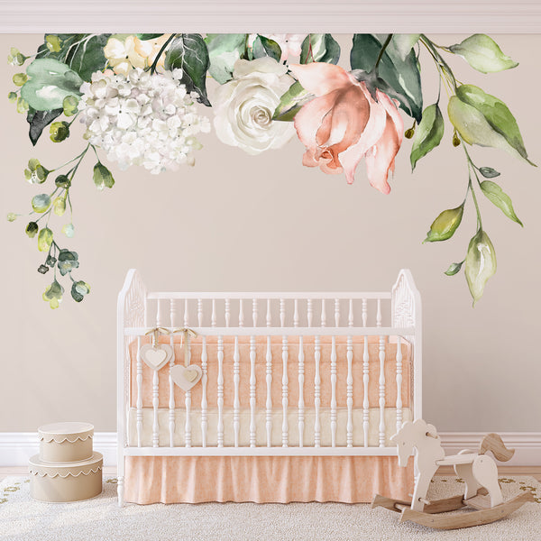 SAMPLES Rose Garden CANOPY Flowers Wall Mural Decal