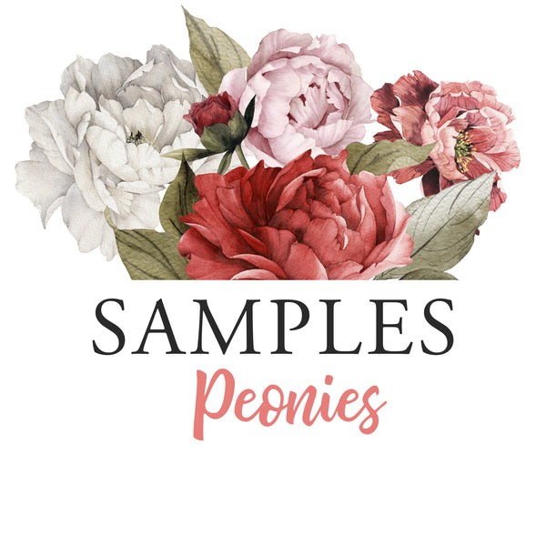 SAMPLE Peonies Collection Watercolor Flowers Wall Decals White Pink Red