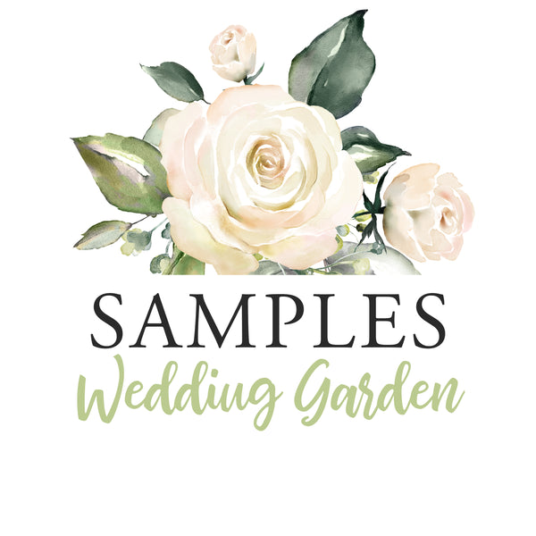 SAMPLES Rose Garden Wedding Collection Watercolor Flowers Wall Decals