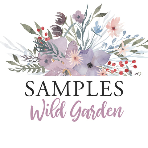 SAMPLES Wild Garden Watercolor Wall Flowers Mural
