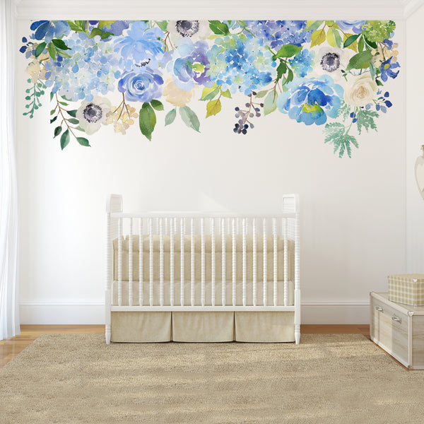 SAMPLES Serenity Collection Watercolor Flowers Wall Decals
