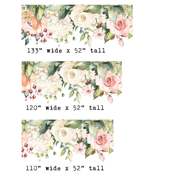 HAZEL Rose Garden Watercolor Floral Wall-to-Wall Decal